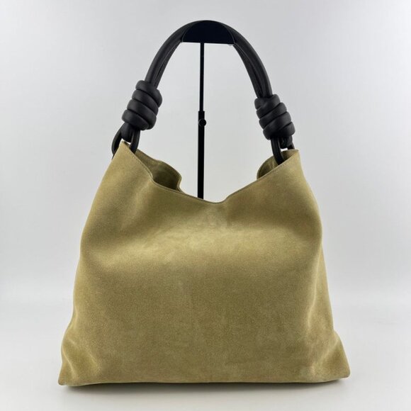 Loewe Anagram Flamenco Hobo Tote Beige Suede Vintage - Picture 4 of 16